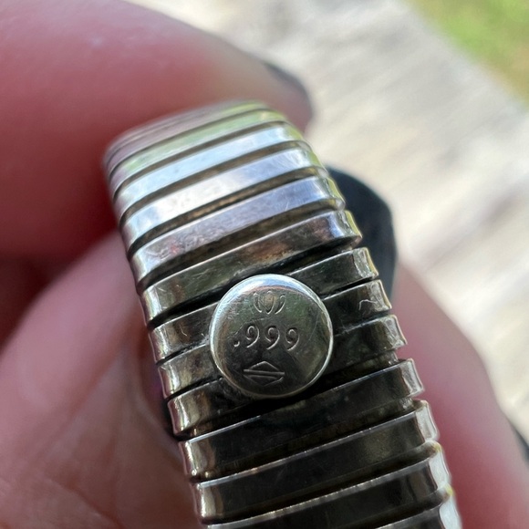 Vintage .999 Silver -Double Strand Flex  Band Bracelet ! - Picture 6 of 16